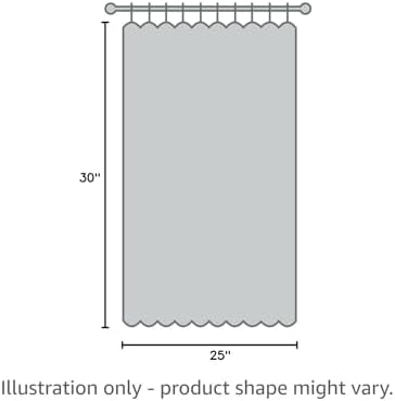 Natural Linen Curtains for Kitchen Window 30 Inches Long 2 Panels | Dual Rod Pocket, Semi Sheer Privacy Light Filtering, Short Curtain, Boho Farmhouse, Cream, for Cafe RV, Small Window, W25xL30