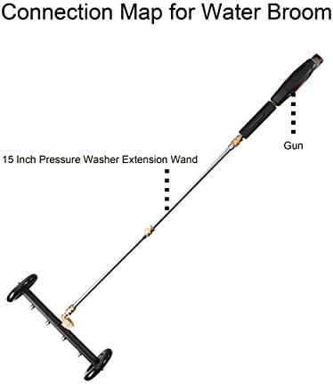 Tool Daily Dual-Function Undercarriage Cleaner with Swivel Wheel, 16 Inch | Surface Cleaner for Pressure Washer, Underbody Car Wash Water Broom, 4000 PSI