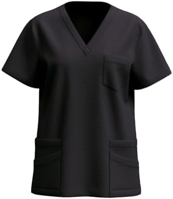 Lightweight Scrubs Top for Women Nursing Tops 2026 Cleaning Clothes for Housekeeping Womens Scrub Tops Short Sleeve