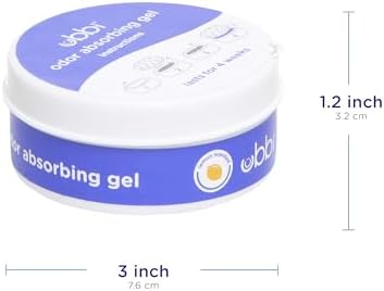Ubbi Lemon Scented Odor Absorbing Gels, 3-Pack | Effective Odor Control for Diaper Pails, Baby Nursery Must Haves, Keeps Nurseries and Daycares Smelling Fresh