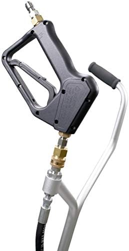 20 Inch Pressure Washer Surface Cleaner with Wheels & Handle – Polypropylene Flat Surface Cleaner 4000 PSI, Trigger Gun Included, Hot & Cold Water Use