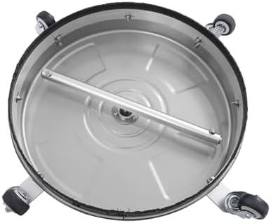 18" Pressure Washer Surface Cleaner with 4 Wheels, Stainless Steel Surface Cleaner for Driveway, Patio, Deck, Concrete, 2 Nozzles, 33.9” Pole, 1/4” Quick Connect, 5000 PSI