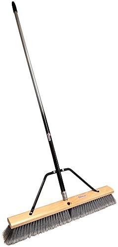 Pbsa24004 24" Smooth-Surface Push Broom with Silver/Black Handle