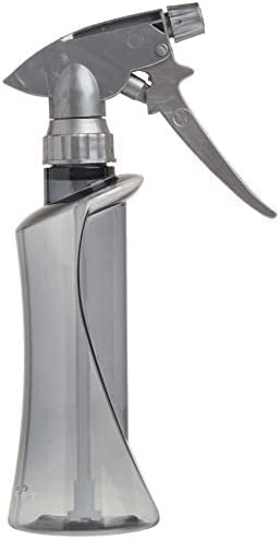 Cricket H2O Water Spray Bottle for Hair, 10 oz, Smoke Grey | Continuous Stream, Adjustable Nozzle, Durable Aluminum, Refillable