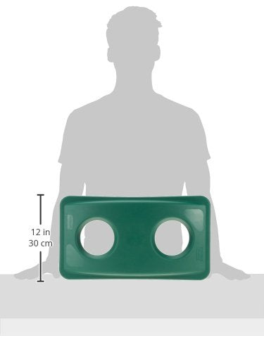 Rubbermaid Commercial Products Green Recycle Trash Can Can Bottle Recycling Lid, For Use with Untouchable Square Bins