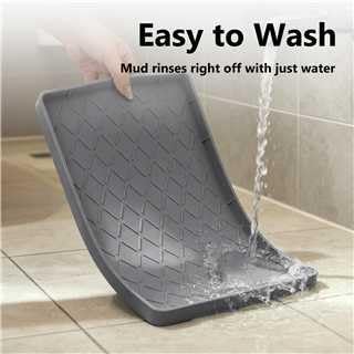 MateeyLife Silicone Waterproof Mat for Dog & Cat Food Mat 19"X12" | BPA-Free Non-Slip Pet Feeding Mat, Dog Food Tray for Food & Water Bowls, Protect Floor Against Spills, Dark Grey