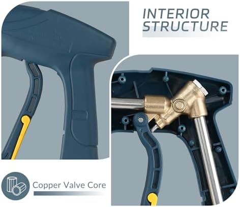 Sooprinse High Pressure Washer Gun 3000 PSI Max, Power Washer Short Gun, High Pressure Spray Gun with 1/4 Inch Quick Connector, M22-14