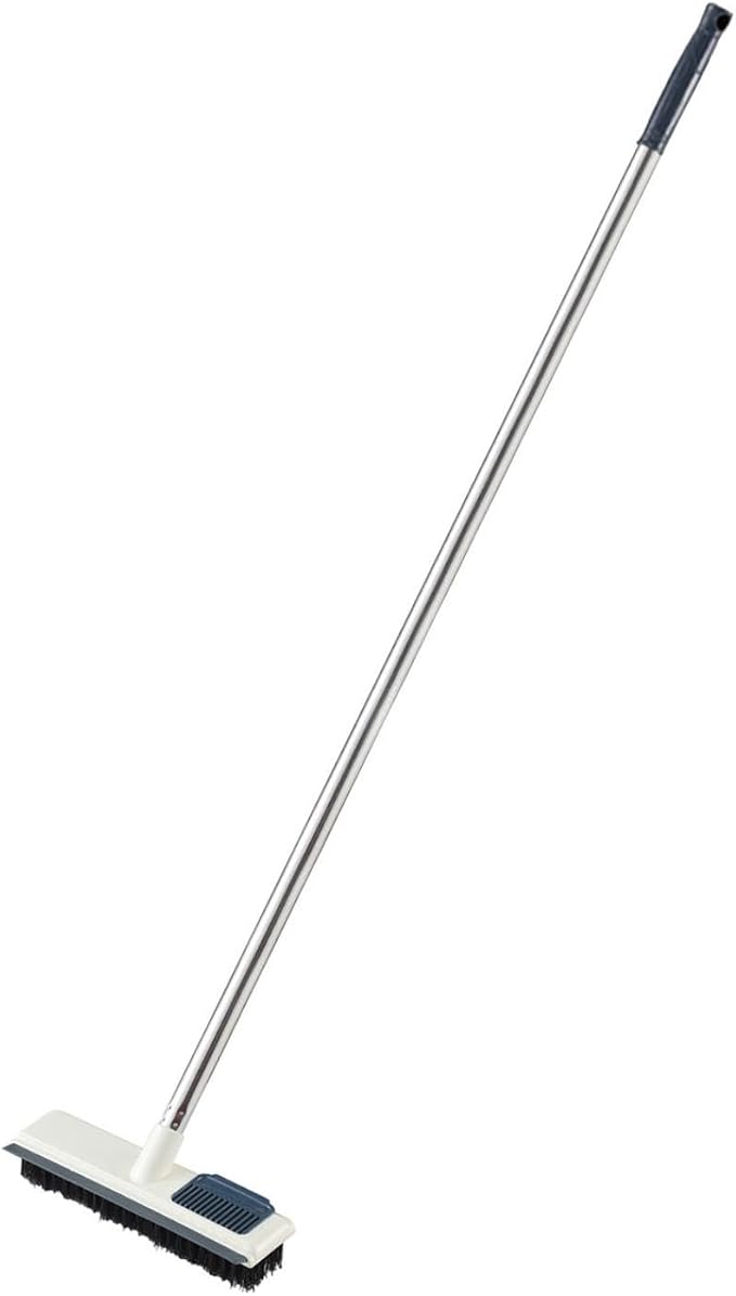 Floor Brush, 2 in 1 Floor Scrub Brush, Scrub Brush with Long Handle,Grout Brush with Long Handle, Scrub Brushes for Cleaning, Deck Scrub Brush,Cleaning Brush for Cleaning Bathroom Patio Kitchen Wall