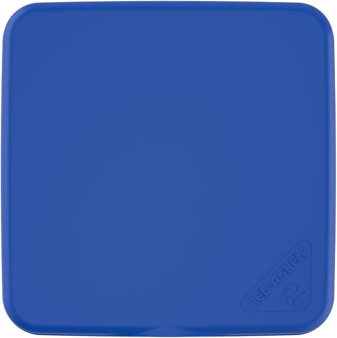 Rev-A-Shelf 27 Qt Under Sink Garbage Can Lid for Base Kitchen and Bathroom Cabinet, Replacement Plastic Trash Bin Lid Only, Blue, RV-1024-LID-22-1