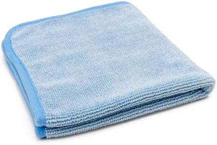 Autofiber Korean Twist Microfiber Detailing & Glass Towels - Pack of 3, Blue (16 inch x 16 inch 600 GSM)