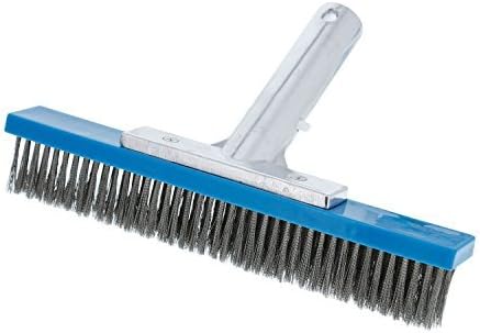 U.S. Pool Supply 10" Pool Brush Head for Inground Pools, Stainless Steel | Pool Brush, Metal Wire Bristles, Scrubbing Scrubber Brushes - Remove Calcium Build-Up on Tiles, Rust Stains on Concrete Walls