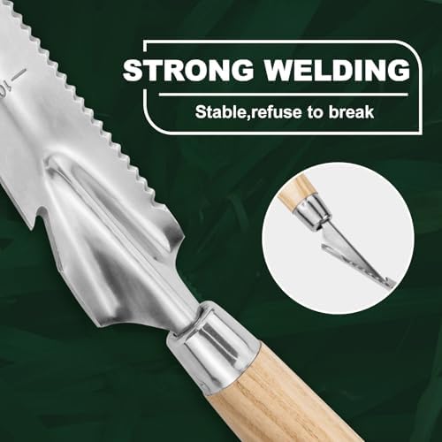 Hand Weeder Puller, 5-in-1 Garden Trowel with Solid Wooden Handle | Gardening Weeding Tool for Easy Weeder Removal, Planting, Weeding, Flower & Vegetable Care in Garden Lawn Yard