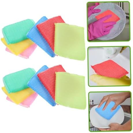 12pcs Non Scratch Scouring Pad Sponge for Kitchen Dishes Soft Nylon Scrubbers with Powerful Stain Removal Safe and Odor Cleaning Sponges for Utensils and Hard Surfaces