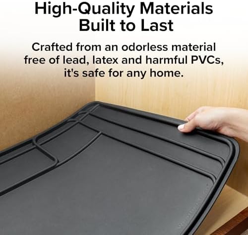 WeatherTech SinkMat – Waterproof Under Sink Liner Mat for Kitchen Bathroom – 34” x 22” Inches - Durable, Flexible Tray – Home undersink Organizer Must Haves, Black
