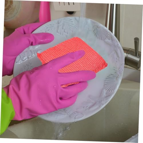 24pcs Non Scratch Kitchen Dishwashing Sponge Odor Nylon Scrub Pads for Cleaning of Dishes and Surfaces Gentle Cookware Colors