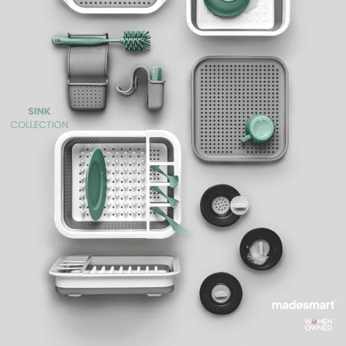madesmart Over Door Cabinet Organizer, Frost | open bin, space saving, cleaners pantry items, under sink supplies, woman owned
