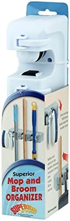 Mop & Broom organizer 3-Slots (White)