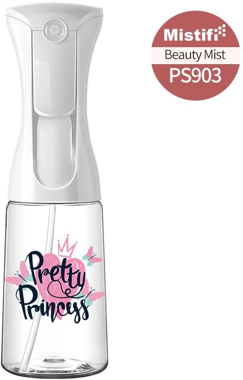 Mistifi Continuous Ultra Fine Mist Spray Bottle (2PCS 200ml, Pretty Princess)