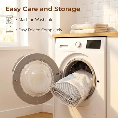 OIASKET 108L Cotton Rope Storage Basket for Living Room and Bedroom 25"x16"x16" Woven Laundry Basket, Heavy Duty Bin for Blankets, Pillows & Toys, Pet-Safe & Scratch-Free, Black and White