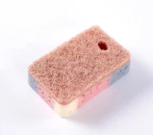 Non Scratch Scrub Sponges, 4 Pack Individually Wrapped Sponges Multi Purpose Cleaning Sponge for Kitchen Dish Washing, Non Abrasive Heavy Duty Scrubber for Dishes Pots Pans.