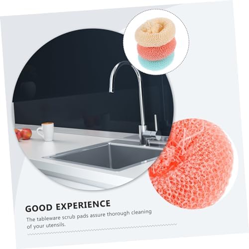 Alipis 10pcs Colored Scrub Pads Non-Scratch Dish Scrubbers for Pots and Kitchen Utensils Versatile Plant Scouring Pads for Safe Cleaning