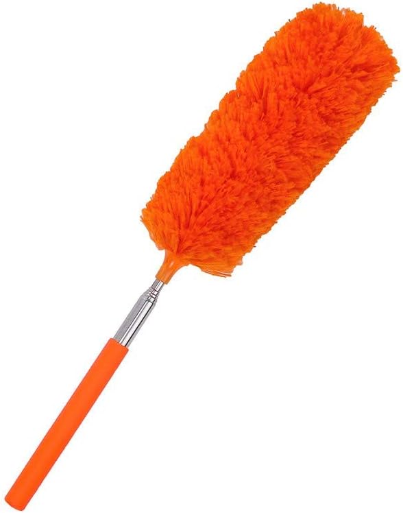 Dusters for Cleaning Extendable, Dusters for Cleaning with 31.5inch Extension Pole and Bendable Head for Home Furniture, Celling Fan, Blinds, Vent, Shelves, Cars, Orange