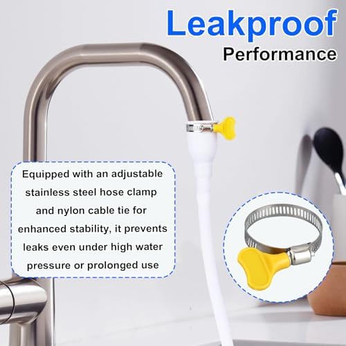 Sink Hose Attachment for Faucet, Adjustable Faucet Attachment Connector Portable Water Fill Accessories for Buckets Tanks