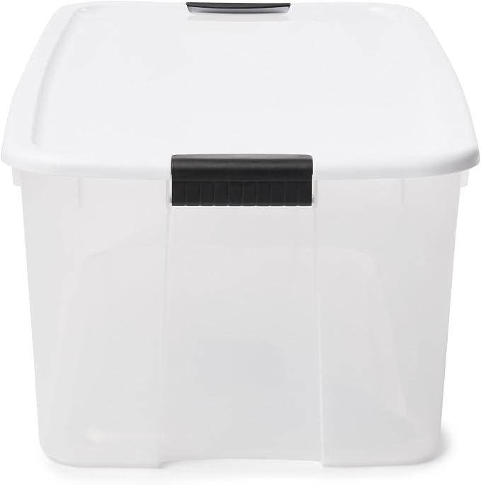 Sterilite 70 Qt Ultra™ Latch Box, Durable Clear Storage Bin w/Lid, 6 Pack