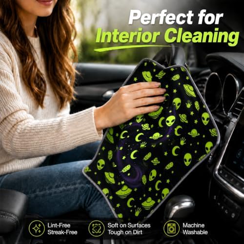 Faith Microfiber Towels for Cars, Scratch-Free Auto Cleaning Cloths | High-Absorbency Microfiber Clean Cloths Lint-Free Scratch-Free for Glass,Paint 11.8 x 11.8 inch,Religion Gift for Women Men