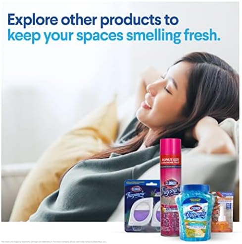 Clorox Fraganzia Air Freshener Twin Pack, Morning Sky Scent, 24 Fl Oz | Gel bead formula, long-lasting scent, no spray or mess, home car and office use