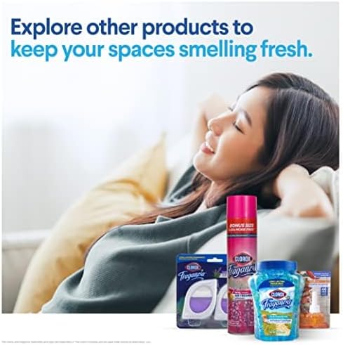 Clorox Fraganzia Air Freshener Twin Pack, Island Orchid Scent, 24 Fl Oz | Gel bead formula, long-lasting scent, no spray or mess, home car and office use