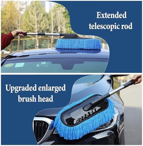 Car Duster Exterior, 30 Inch Car Duster Interior with Extendable Pole