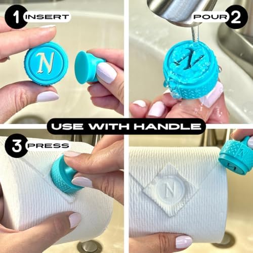 Toilet Paper Stamp Alphabet (Letter N) - Add a Unique Personal Touch to Your Bathroom Decor! Enhance Home Decor. Ideal for Housekeeping, Hotels, Rentals, Home Staging Decor