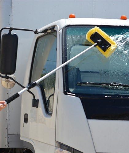 10" Car Wash Brush Head with Soft Bristle for Auto RV Truck Boat Camper Exterior Washing Cleaning, Yellow (1, 10" PRO MAX)