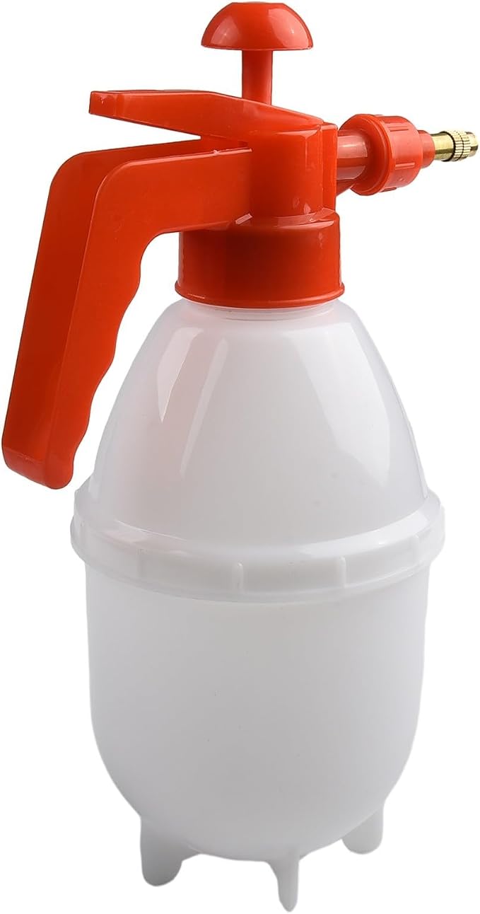 0.8L Car Washer Sprayer Bottle With Hand Pump, Adjustable Brass Nozzle And Automotive Safety Pressure Valve For Pressurized Water Spray