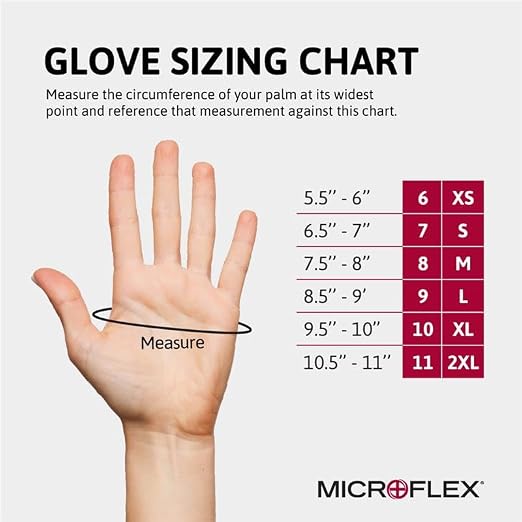 Ansell MICROFLEX Diamond Grip MF-300 Disposable Latex Gloves XL (1000)
