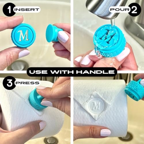 Toilet Paper Stamp Alphabet (Letter M) - Add a Unique Personal Touch to Your Bathroom Decor! Enhance Home Decor. Ideal for Housekeeping, Hotels, Rentals, Home Staging Decor
