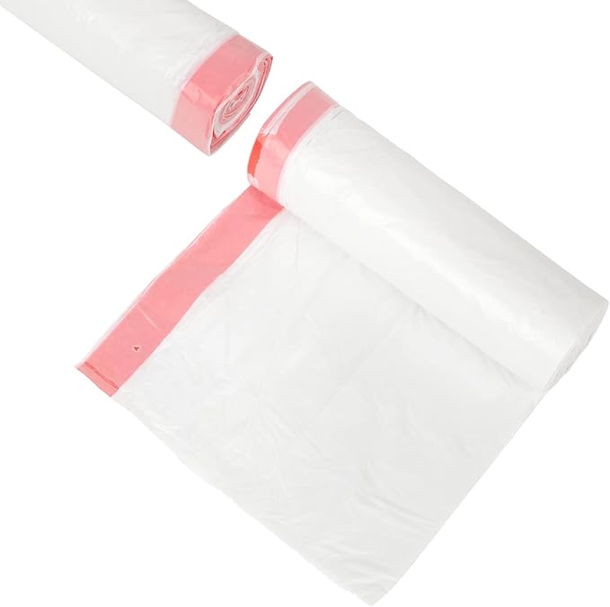 15 Gallon Drawstring Trash Bags, 80 Count, White | Ultra Thick, Heavy Duty, Leak Proof Large Plastic Garbage Bags for Tall Kitchen Home Office Outdoor