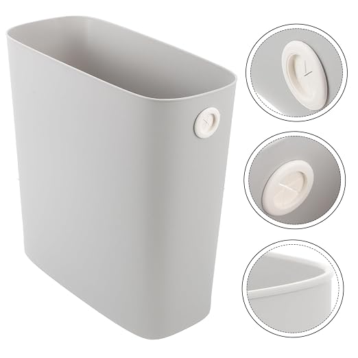 PRETYZOOM Slim Kitchen Bin Trash Can Storage Containers Lids Lint Bin Garbage Can Lid