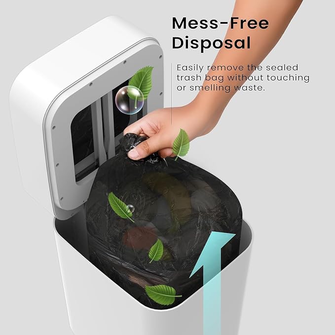 Refill Bag Ring, Garbage Waste bag for TU01 Self Sealing Automatic Trash Can, 6 Pack Refill Rings - Each Supports About 20 Times Package for a Total of 120 Times.