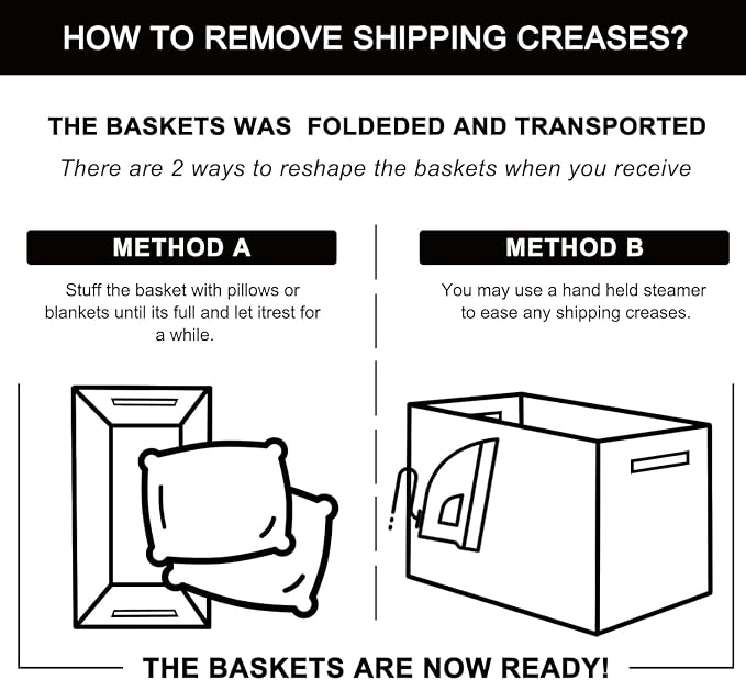 OIAHOMY Extra Large Blanket Basket, 95L Cotton Rope Woven Laundry Basket, Toy Bin for Baby Room, Container for Blanket Storage in Living Room, 24''×17''×14'', Black & White