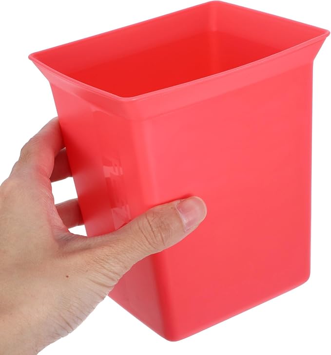Portable Plastic Storage Basket Organizer Caddy for Hotel Cleaning Supplies Spacious Utility Bin for Effortless Mobility and Durability for Household and Hotel Use Red