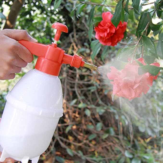 2pcs L Handheld Water Sprayer with Adjustable Nozzle for Plants | Pp and Copper Build, Portable Reusable Design, Indoor General Spraying, Red Finish for Flowers