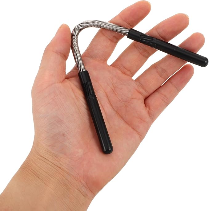 Spring Hair Remover: Stainless Steel Manual Hair Removal Tool - Aluminum Handle Design - Gentle Spring Facial Remover Tool for Face Legs Cheeks Mustache (Black)