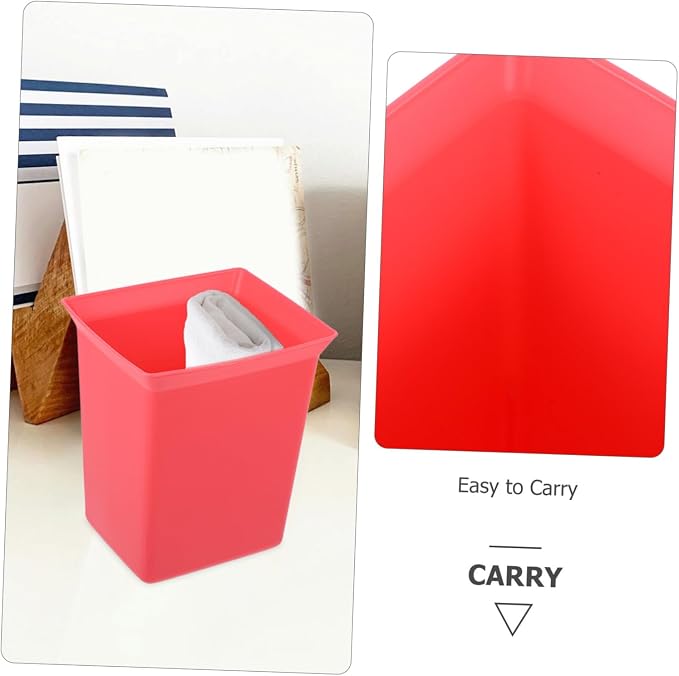 DECHOUS Multi Purpose Plastic Caddy Organizer Portable Cleaning Supply Bin with Convenient Tool Bar Design for Hotel Housekeeping Bathroom Kitchen Red