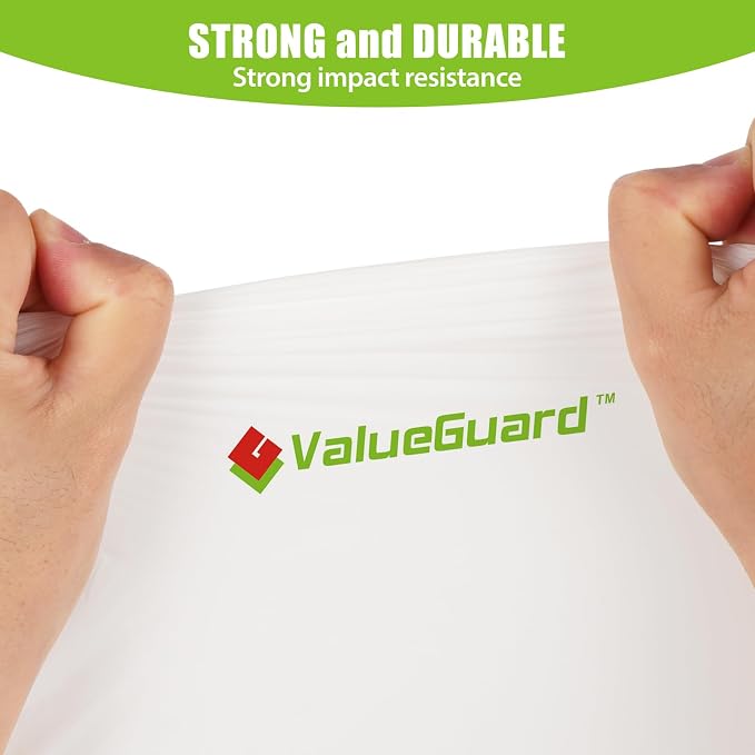 ValueGuard Large Trash Bag 13 Gallon Tall Drawstring 100% Post-Consumer Recycled Garbage Bag Waste Bag for Kitchen Office 0.8 Mil (200 Count)