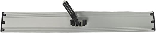CleanAide Flat Mop Plate Frame for Microfiber Pads, Commercial-Grade Aluminum with 360° Swivel, Hook and Loop Fastening, Lightweight and Durable, Gray, Frame Only, 24 Inches