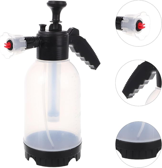 Veemoon Car Foam Sprayer with Pressurized Bottle, High-Pressure Pump Sprayer for Car Wash Detailing and Brake Cleaning, Portable Automotive Foam Gun for Professional Use
