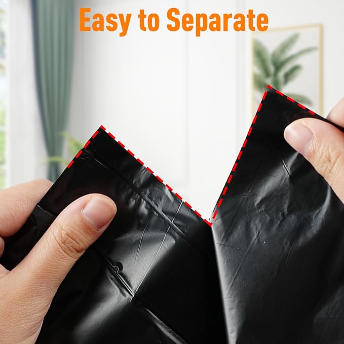 O2frepak 45gal Black Trash Bags 20ct 100x120cm Tear Resistant Scented | Kitchen Tall Reinforced Leakproof Garbage Bags