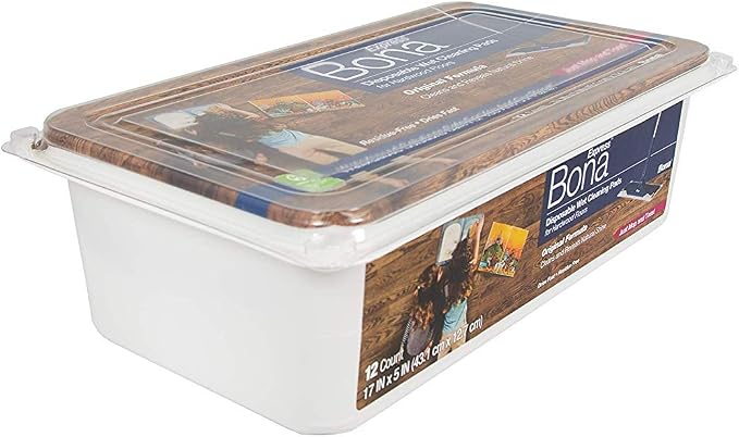 Bona Hardwood Floor Disposable Wet Cleaning Pads, 12 Count Pack of 2